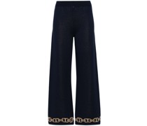 intarsia-knit straight trousers