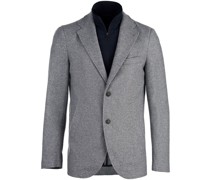 layered-design wool-blend blazer