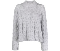 chunky cabkle-knit Pullover