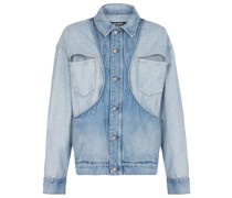panelled-design denim jacket