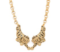 Halskette mit emailliertem Tigeranhänger