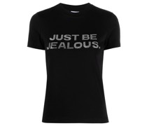 T-Shirt mit Strass-Logo