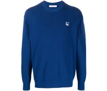 Strickpullover mit Logo-Patch