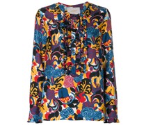 'Zoo' Henley-Seidenbluse