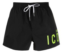 Badeshorts mit Logo-Print