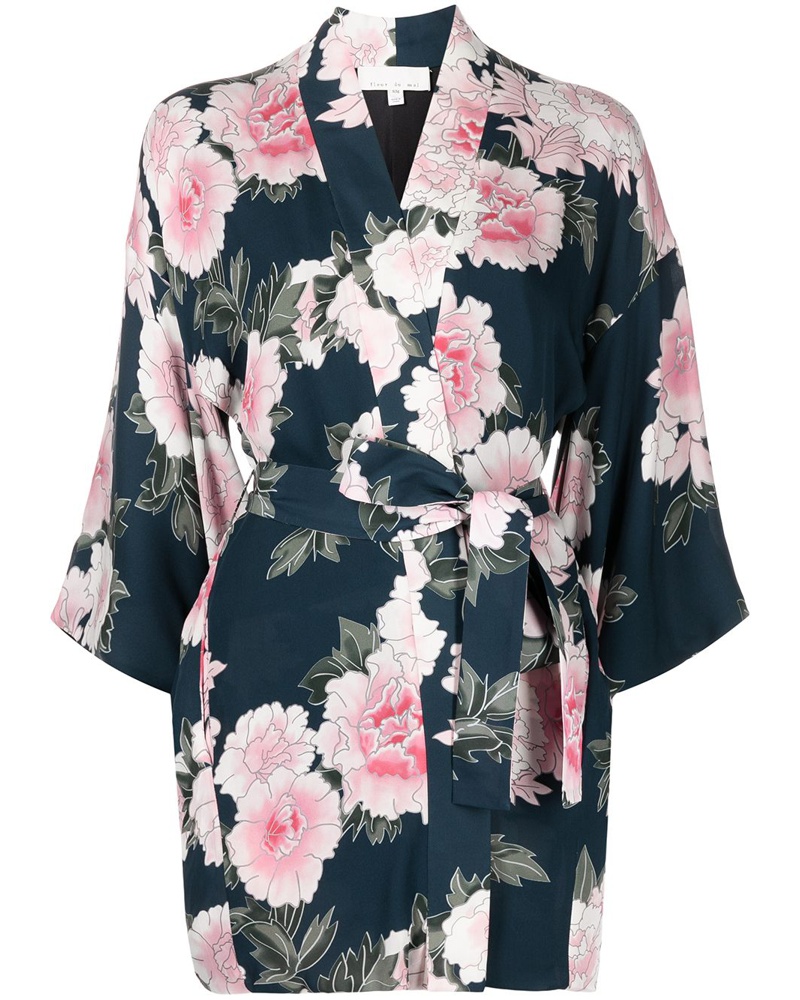 Fleur Du Mal Damen Haori Seidenkleid