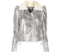 Bikerjacke mit Puffärmeln