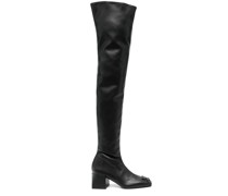 Overknee-Stiefel mit eckiger Kappe