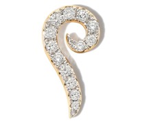 9kt Swirl Gelbgoldohrstecker mit Diamanten