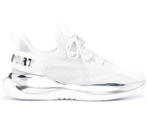 Sneakers mit Metallic-Logo