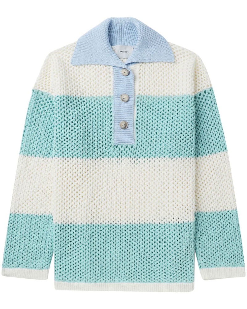 HALFBOY Damen Dreifarbiges Poloshirt