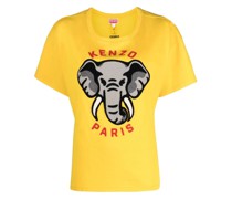 T-Shirt mit Elefantenstickerei