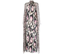 Kaftankleid mit Leoparden-Print