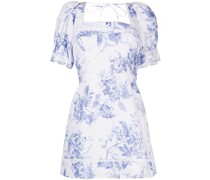 Evianna floral-motif linen dress