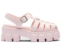 Sandalen mit Logo-Schild