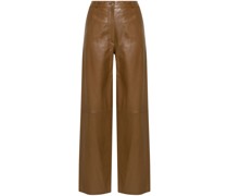 Noro wide-leg leather trousers