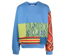 patchwork-detailing cotton sweatshirt
