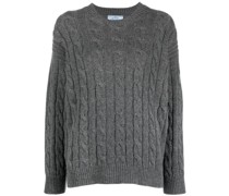 Kaschmirpullover mit Zopfmuster