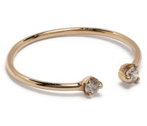 Offener 14kt Gelbgoldring mit Diamanten