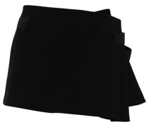 pleated wrap miniskirt