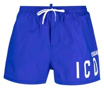 Badeshorts mit Logo-Print