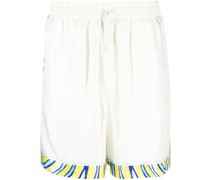Sport-Shorts aus Seide mit Print