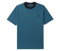 Laurel Wreath-embroidered striped T-shirt
