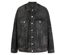 Jeansjacke mit Logo-Print