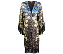 Poncho mit Blumen-Print