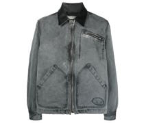 Bikerjacke mit Logo-Prägung