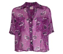 Bluse mit grafischem Print