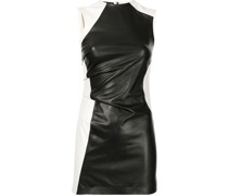Leder-Top mit Raffung