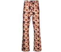 Jeans mit Batikmuster