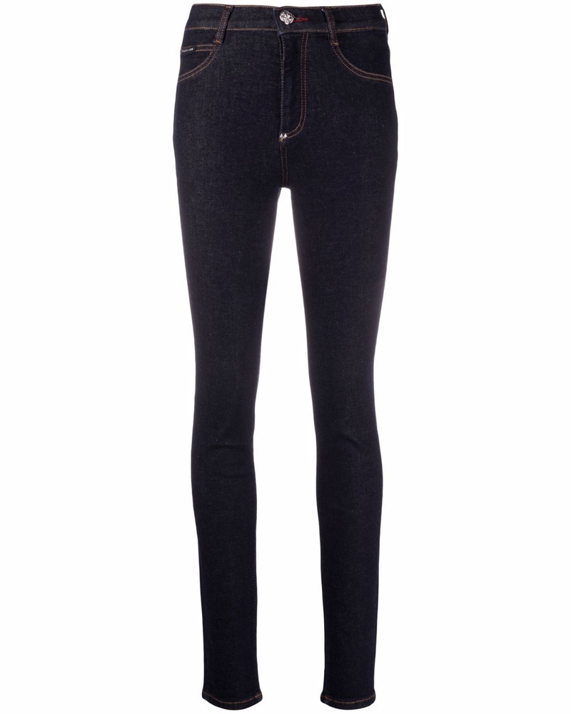 Philipp Plein Damen Skinny-Jeans mit hohem Bund