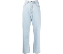 Gerade Jeans mit Text-Print