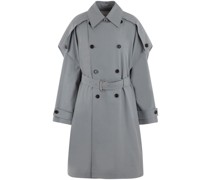 cotton cape trench coat