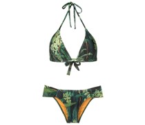 Vicky Bikini mit Blatt-Print