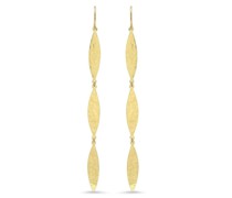 Mittelgroße 18kt Gelbgold-Hängeohrringe in Marquise-Form