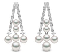 18kt Weißgoldohrringe mit Akoya-Perle