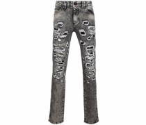 Schmale Chitch Distressed-Jeans