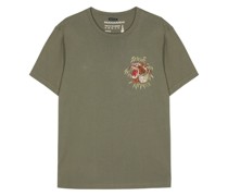 Tiger-embroidered cotton T-shirt
