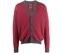 Cardigan mit Jacquard-Logo