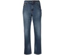 Hoch geschnittene Cropped-Jeans