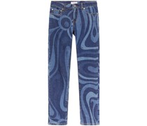Jeans mit abstraktem Print