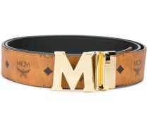 Claus M Gürtel mit Monogramm-Print