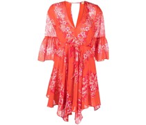 Kleid mit Hibiskus-Print