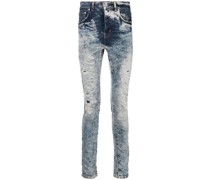 Slim-Fit-Jeans mit Bleach-Effekt