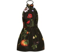 Neckholder-Kleid mit Blumen-Print
