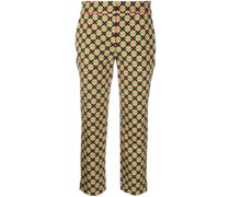 Cropped-Hose mit geometrischem Print