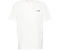 A.P.C. logo-embroidered cotton T-shirt